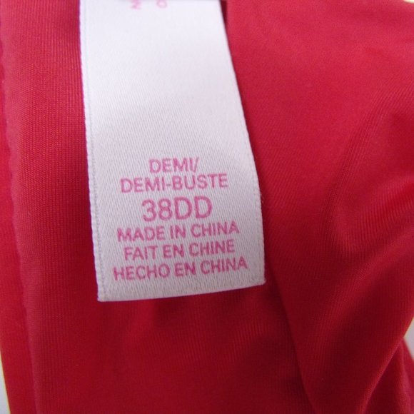 Victoria's Secret Red Lined Demi Bra 38DD - Picture 6 of 6